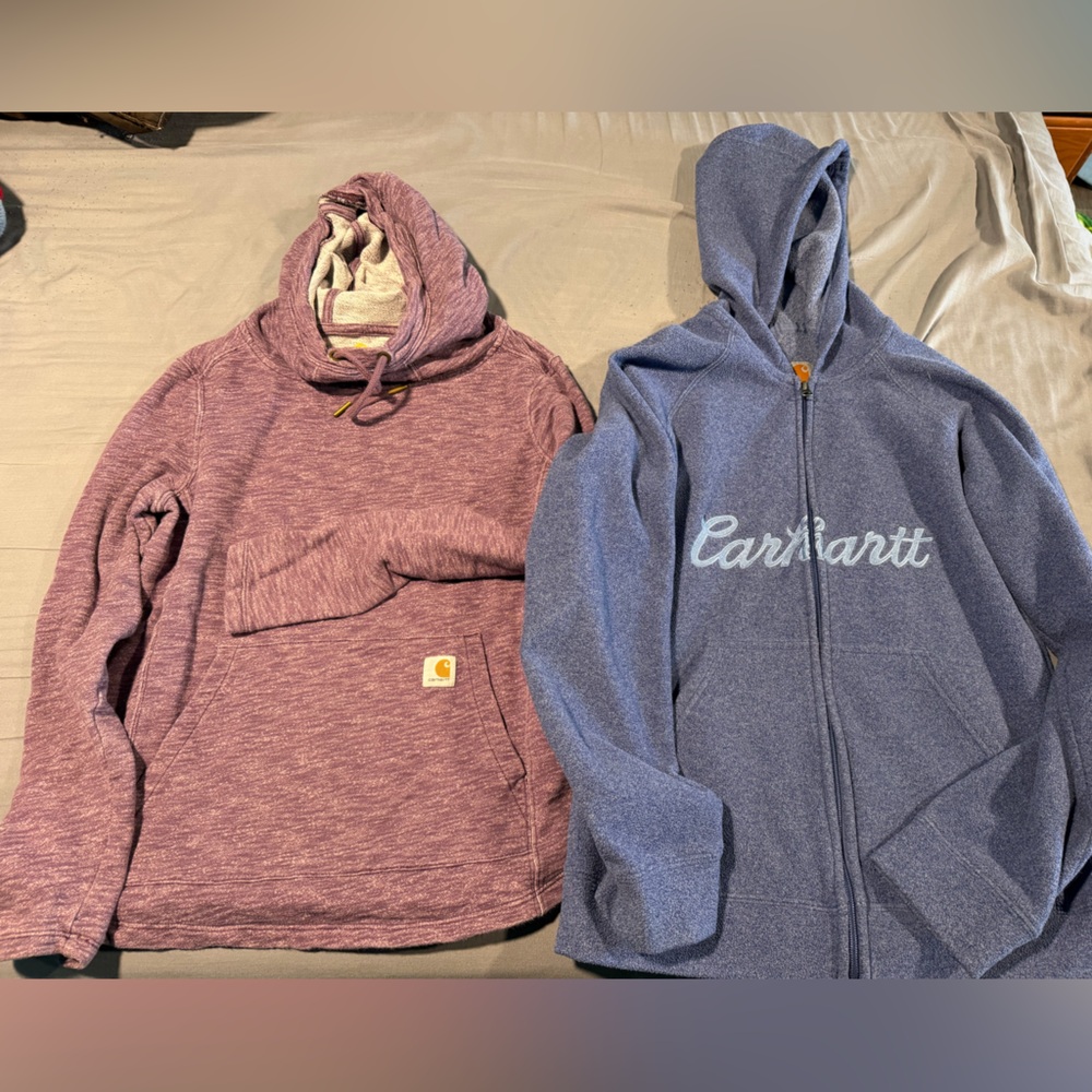 Carhartt women’s  Zip-Up Sweater in Blue and Purple